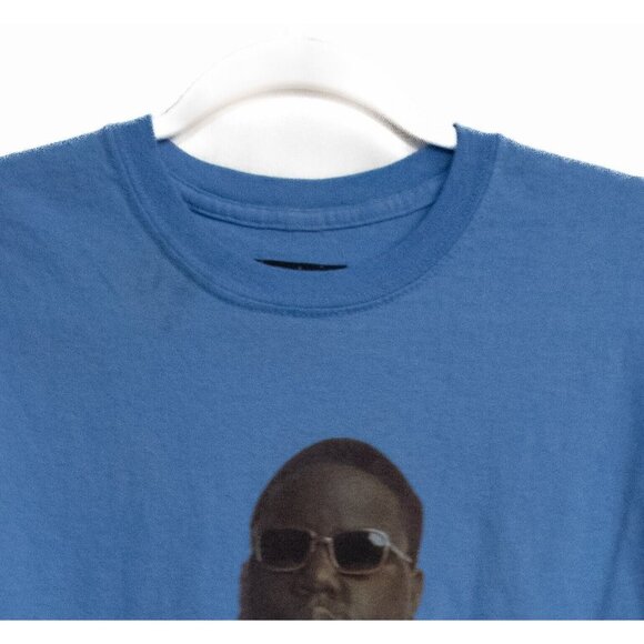 The Notorious B.I.G Mens Sky Blue Graphic Tee Crew Neck Pullover Short Sleeve M - Picture 6 of 8